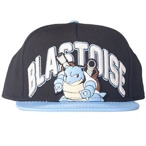 Blastoise SnapBack Hat Pokémon BioWorld 2015 Black Blue One Size Adjustable